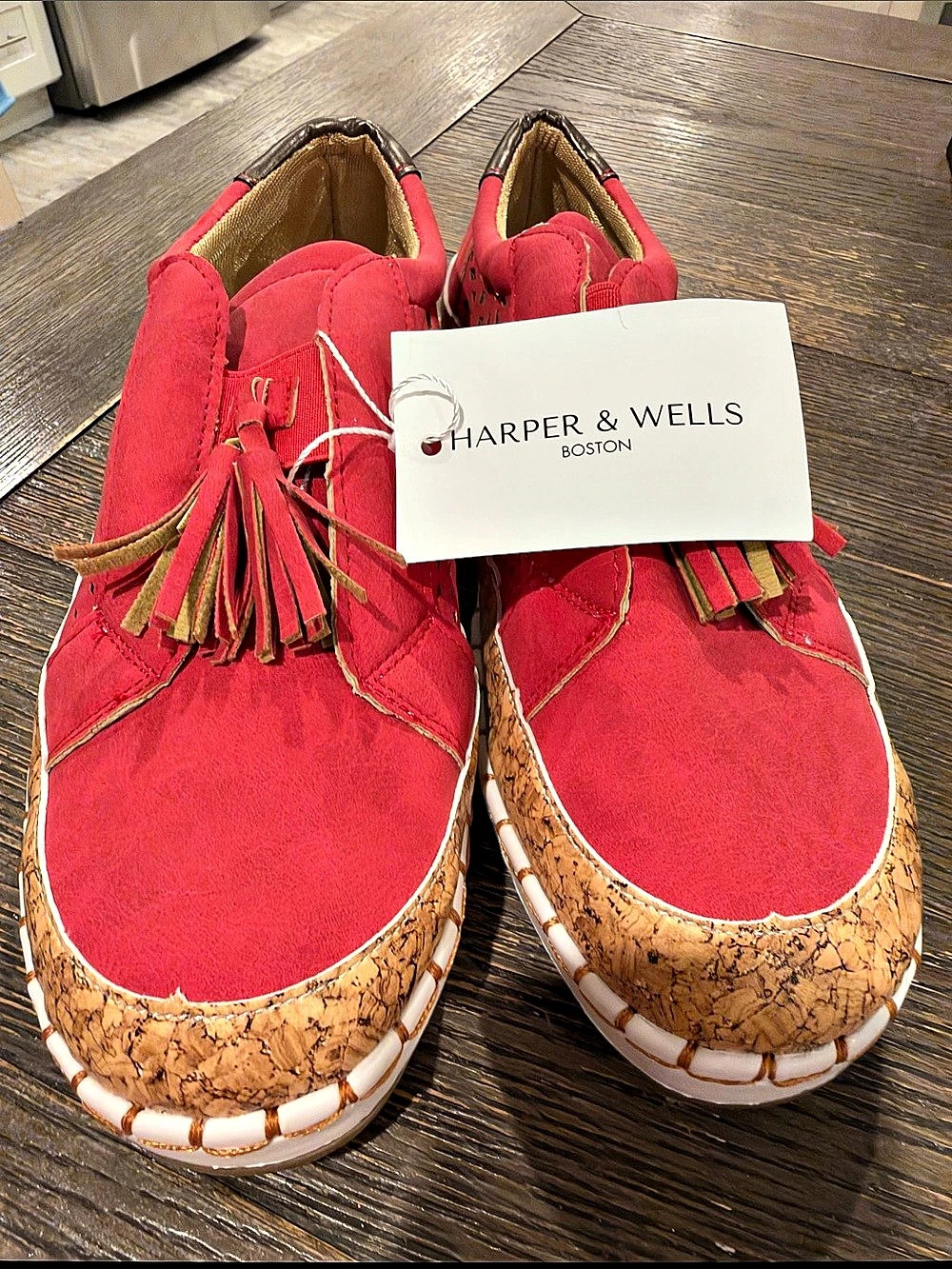 Harper & Wells Red Platform Sneakers NWT size 830